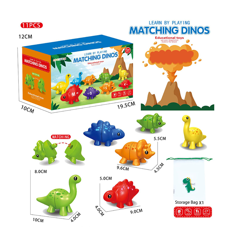 Joc Educativ Dinozauri si Numere - Potrivire si Numarare pentru Copii 18+ luni Dinozauri