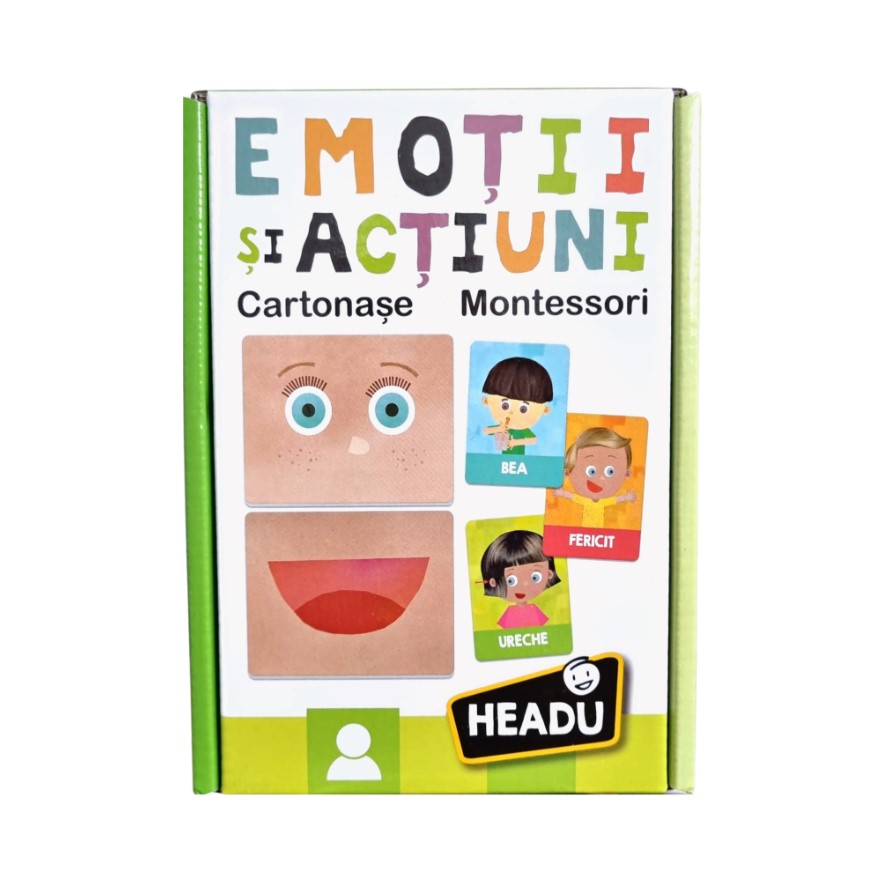 Joc educativ Headu Montessori Emotii si Actiuni in Limba Romana - poza 1