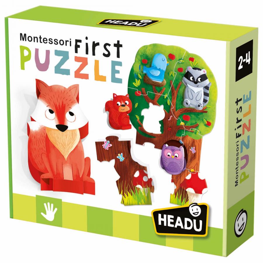 Joc educativ Headu Montessori Primul Meu Puzzle Padurea - poza 1