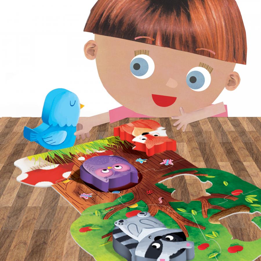 Joc educativ Headu Montessori Primul Meu Puzzle Padurea - poza 4