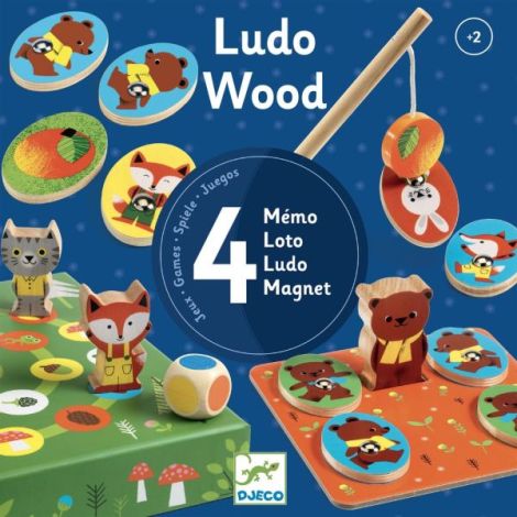 Joc educativ LudoWood 4 jocuri, Djeco - poza 3
