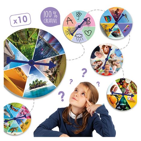 Joc educativ pentru dezvoltarea imaginatiei si vocabularului Rulete creative cu povesti - poza 2