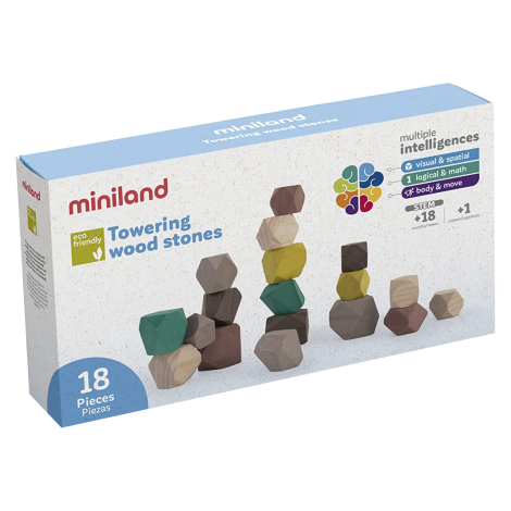 Joc educativ pentru dezvoltarea motricitatii Wood Stones - poza 1