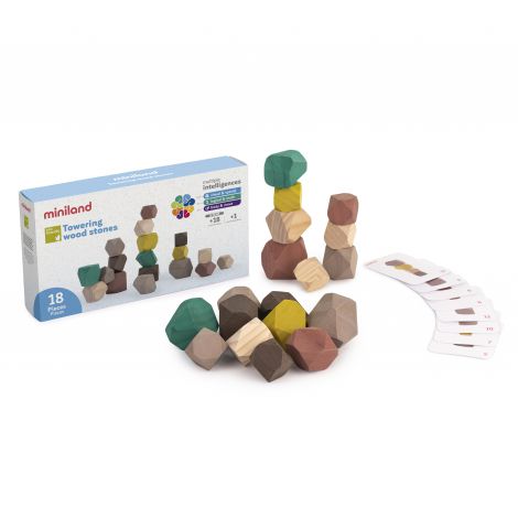 Joc educativ pentru dezvoltarea motricitatii Wood Stones - poza 2
