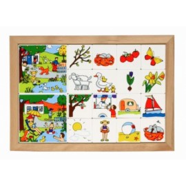 Joc educativ pentru gradinita Loto anotimpuri - Primavara-Vara - Educo - poza 1