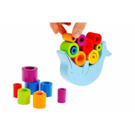 Joc educativ pentru indemanare, din lemn, echilibru Delfini, 4 ani, Goki 56901 - poza 4