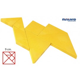 Joc educativ STEM Tangram 12 seturi colorate, 84 piese - Miniland - poza 4