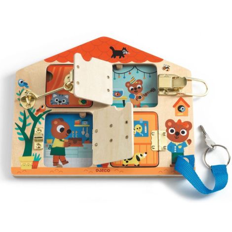 Joc interactiv cu sisteme de închidere pentru copii, Cabanalock, Djeco 01659 - poza 4
