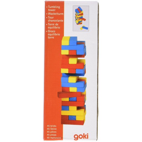 Joc Jenga cu piese din lemn Colori - poza 1