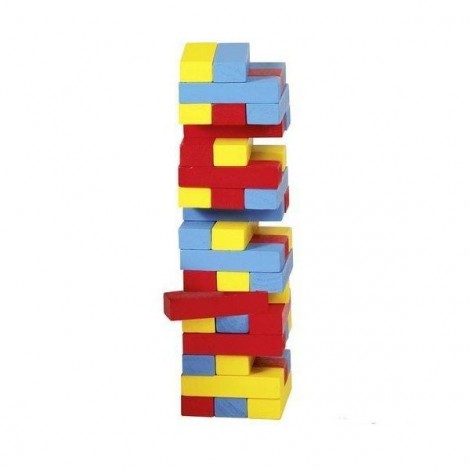 Joc Jenga cu piese din lemn Colori - poza 2