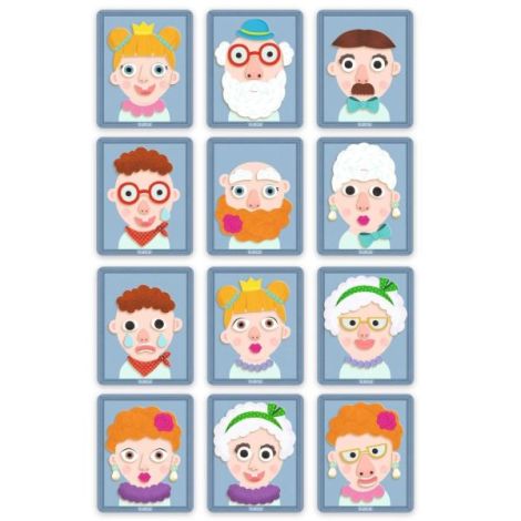 Joc magnetic creativ Portrete, Djeco - poza 3