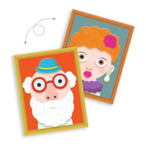 Joc magnetic creativ Portrete, Djeco - poza 5