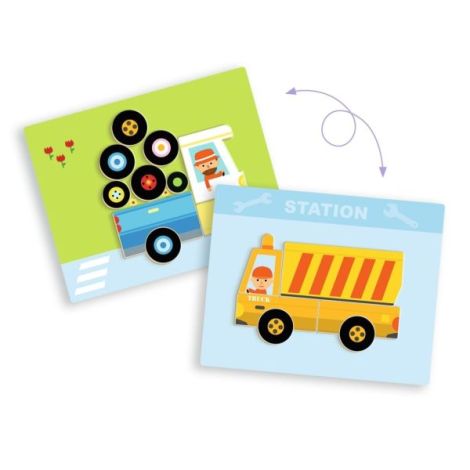 Joc magnetic cu Vehicule, Djeco - poza 3