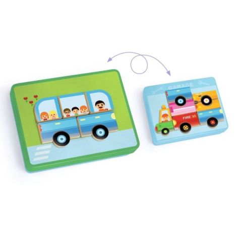 Joc magnetic cu Vehicule, Djeco - poza 4