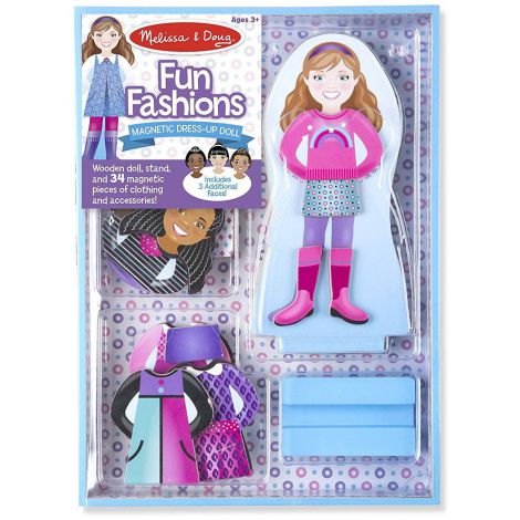 Joc magnetic de imbracat Fetitele - Melissa & Doug - poza 1