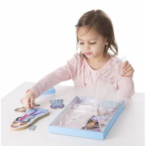 Joc magnetic de imbracat Fetitele - Melissa & Doug - poza 3
