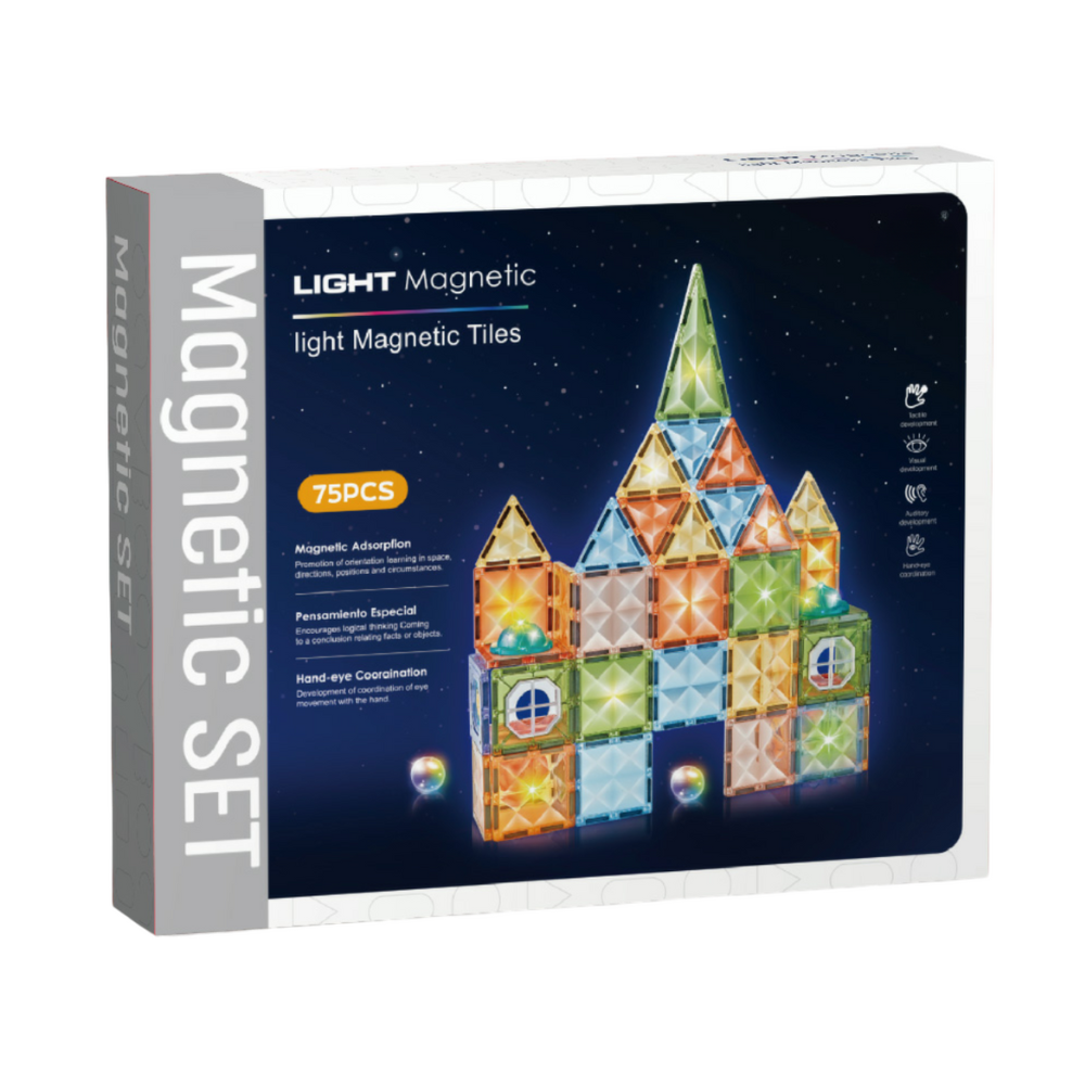 Joc magnetic Diamond cu lumini - 73 piese (7.5 cm)
