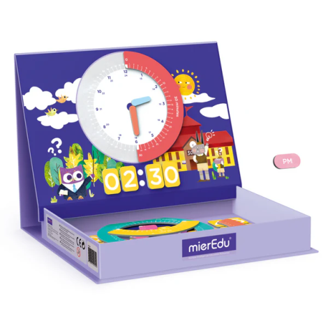 Joc magnetic educativ - Invatam Ceasul - poza 2