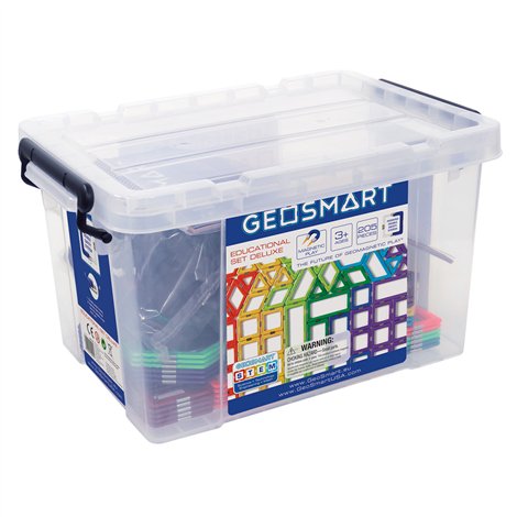 Joc magnetic Geo Smart, Educational Set deluxe, Setul educational deluxe, 205 piese - poza 1