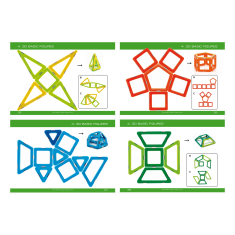 Joc magnetic Geo Smart, Educational Set deluxe, Setul educational deluxe, 205 piese - poza 2