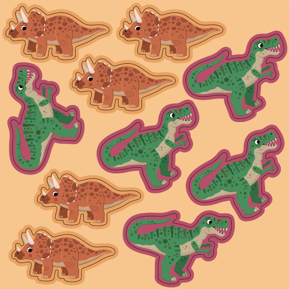 Joc Magnetic TIC-TAC-TOE cu dinozauri - poza 3