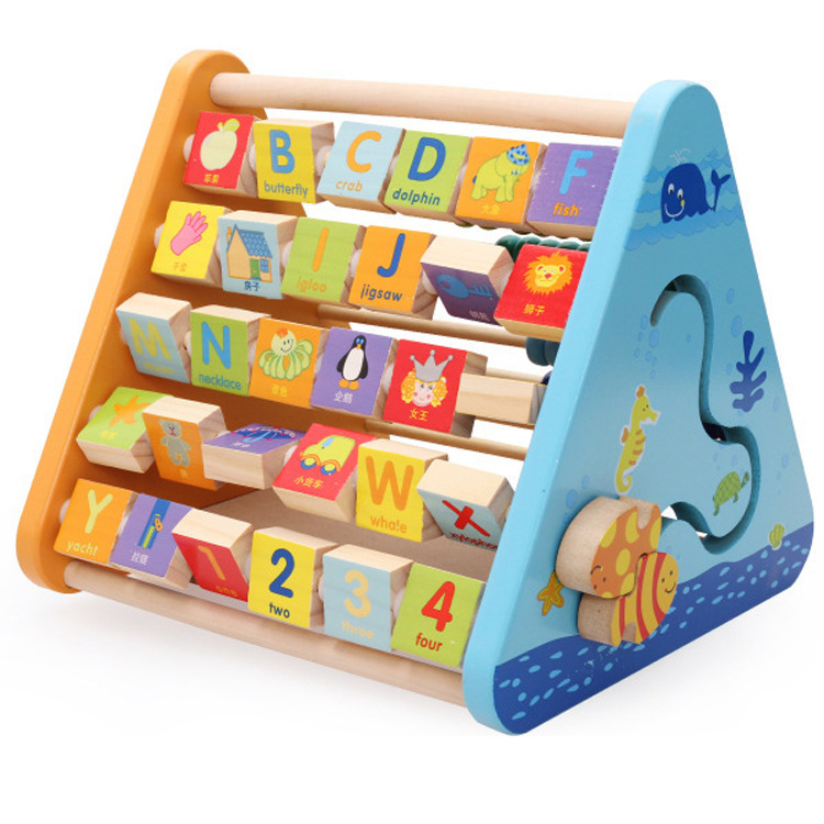 Joc Montessori Logarithm 5 in 1 - animale, numere si forme geometrice