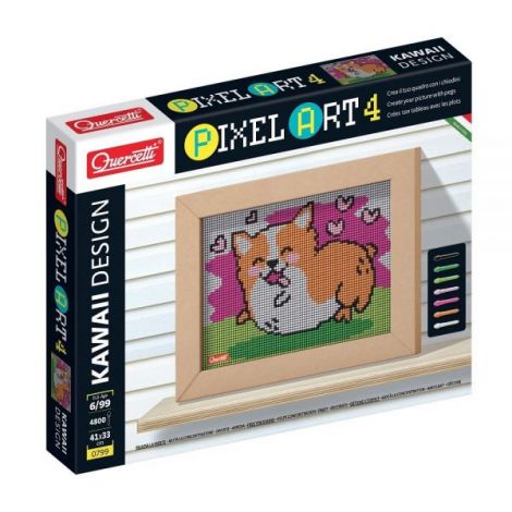Joc Pixel Art Kawaii 4 planse Design Corgi, 6-99 ani, Quercetti Q00799 - poza 1