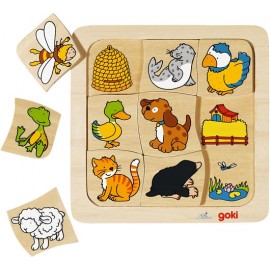 Joc puzzle de asociere Casutele animalelor - poza 1