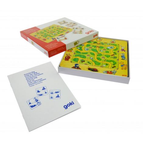 Joc puzzle din lemn, 5-7 ani, Gaseste drumul corect, GOKI 56944 - poza 4