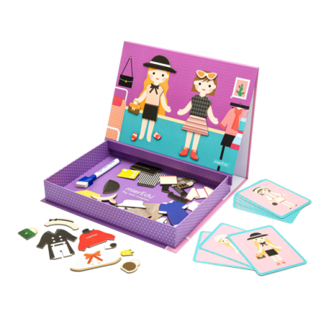 Joc puzzle magnetic de arta si asociere - Imbracaminte - poza 2