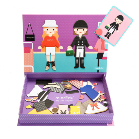 Joc puzzle magnetic de arta si asociere - Imbracaminte - poza 3