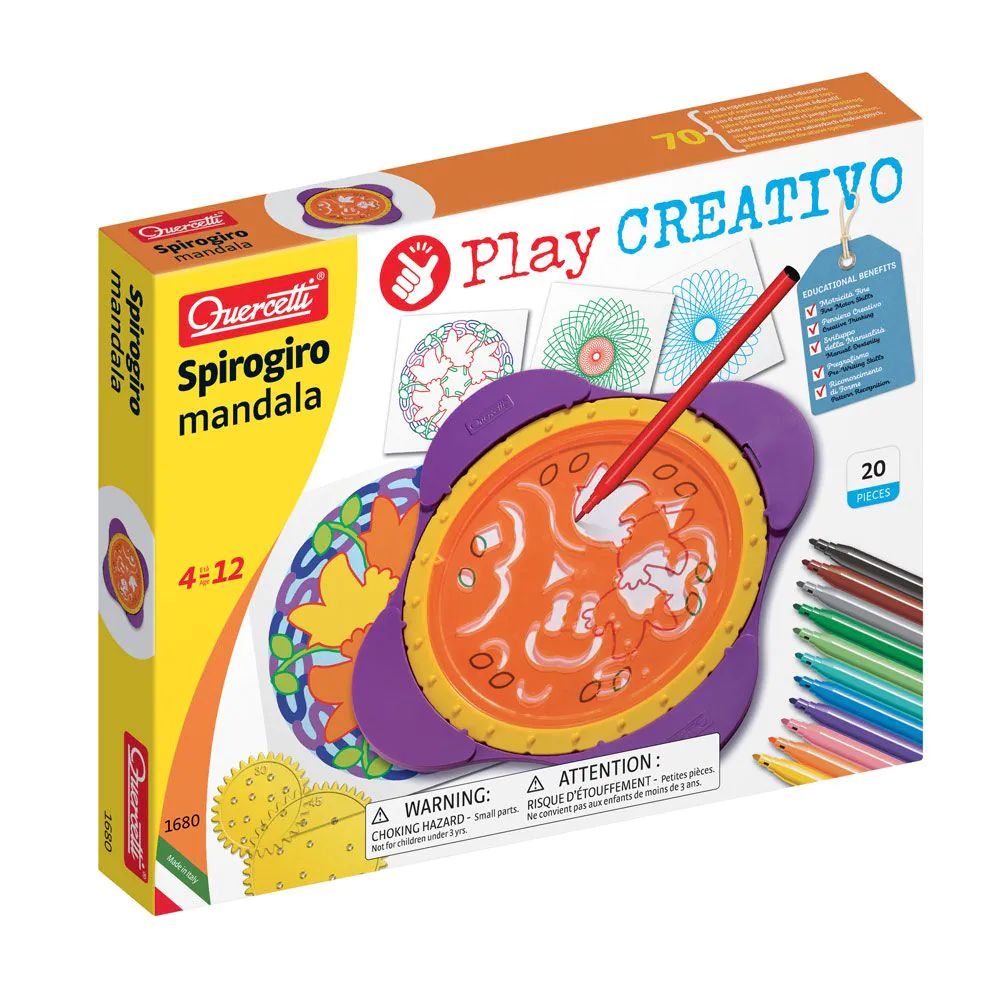 Joc Quercetti cu spinograf Spirogio Mandala 20 piese - poza 1