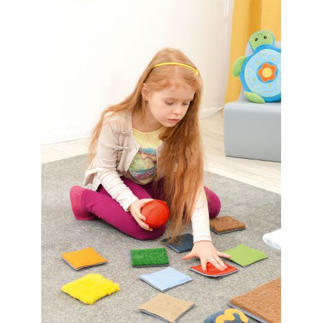 Joc senzorial cu mingi textile Pea mare - poza 5