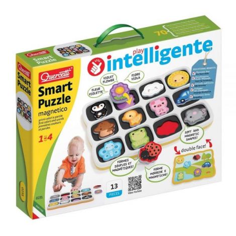 Joc Smart Puzzle - Primele culori si cuvinte, 1-4 ani, Quercetti Q00231 - poza 1