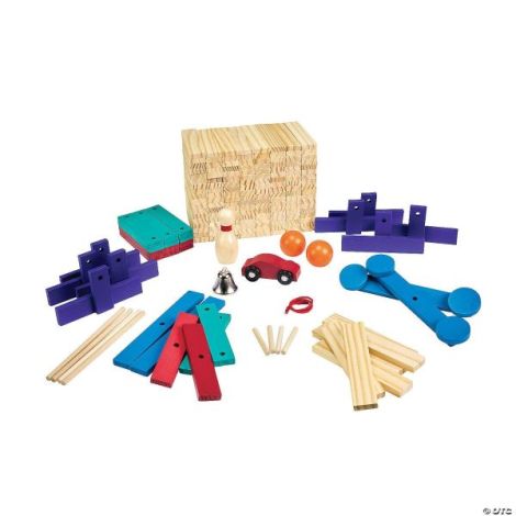 Joc STEM de constructie, din lemn, de tip marble run. Keva Constructions Reactions Planks - poza 4