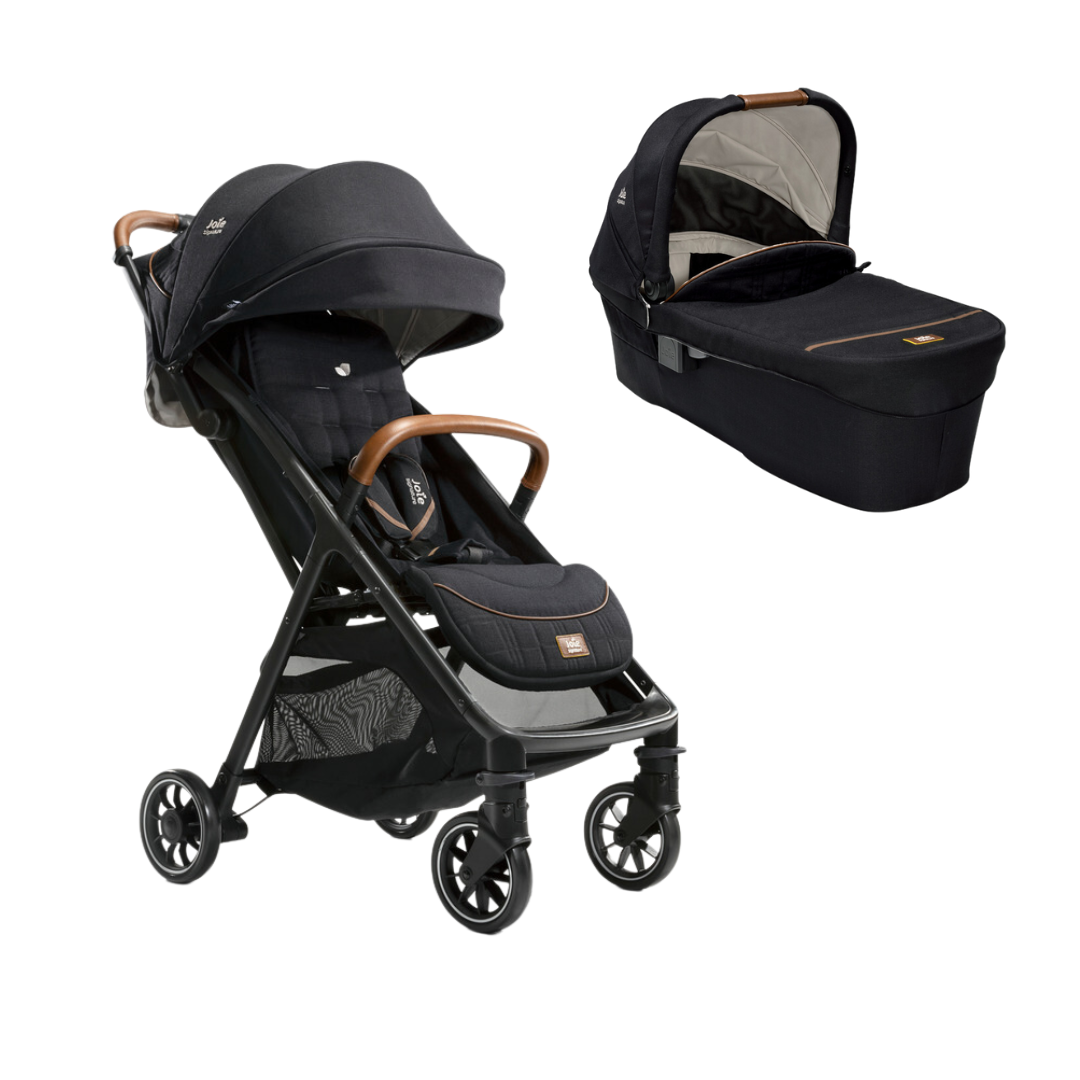 Joie - Carucior pentru copii Parcel ultracompact 2 in 1, Signature Eclipse (Carucior Parcel Eclipse + Landou Ramble XL Eclipse)