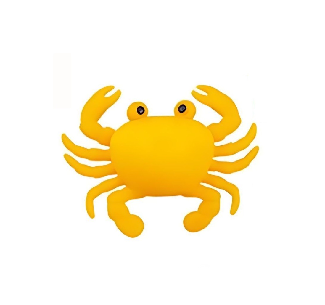 Jucarie antistres crab neon, moale, divese culori 12x10 cm - poza 1