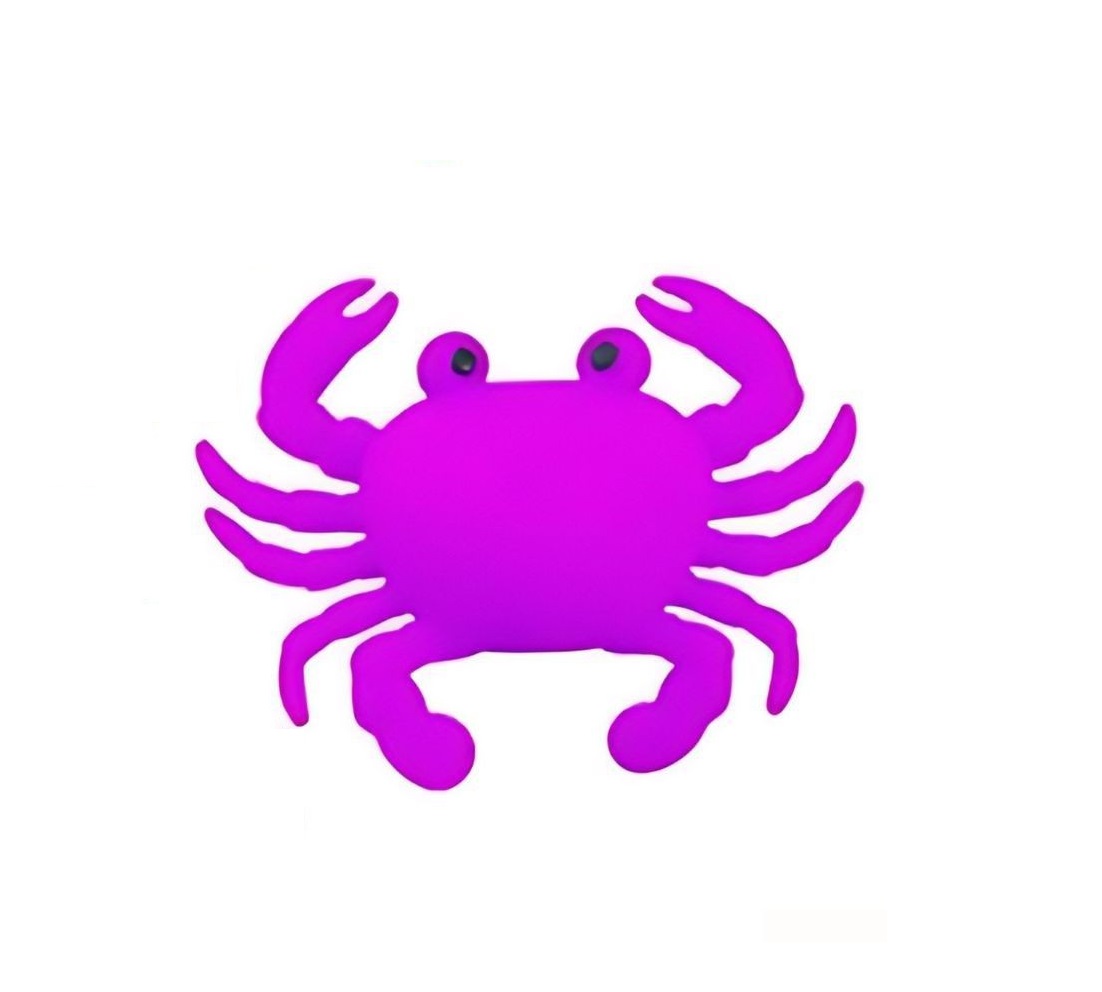 Jucarie antistres crab neon, moale, divese culori 12x10 cm - poza 2