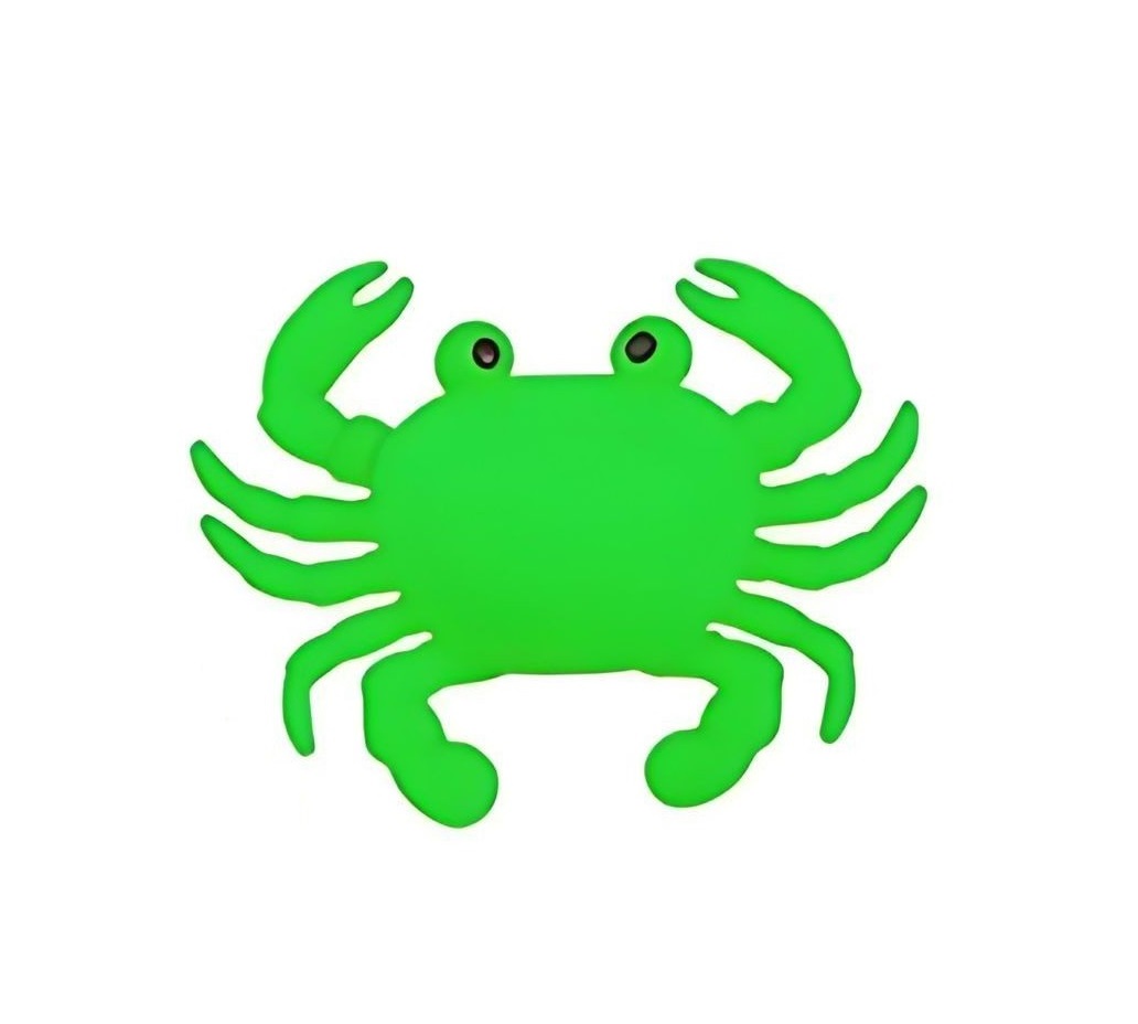 Jucarie antistres crab neon, moale, divese culori 12x10 cm - poza 4