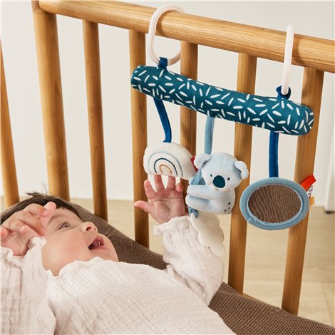 Jucarie bebe pentru leagan si carucior, cu sunete si oglinda, Ursulet Koala - poza 3