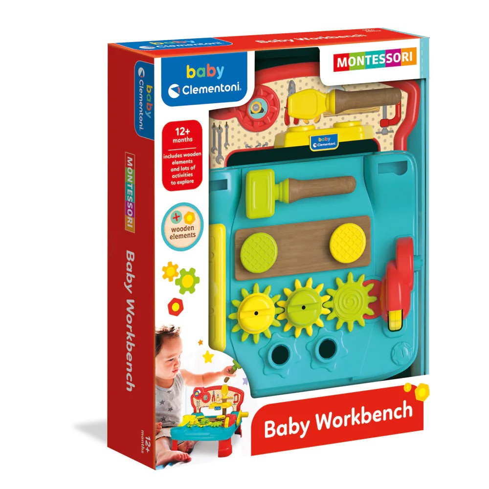 Jucarie bebelusi Baby Clementoni Montessori Banc de lucru cu scule - poza 2