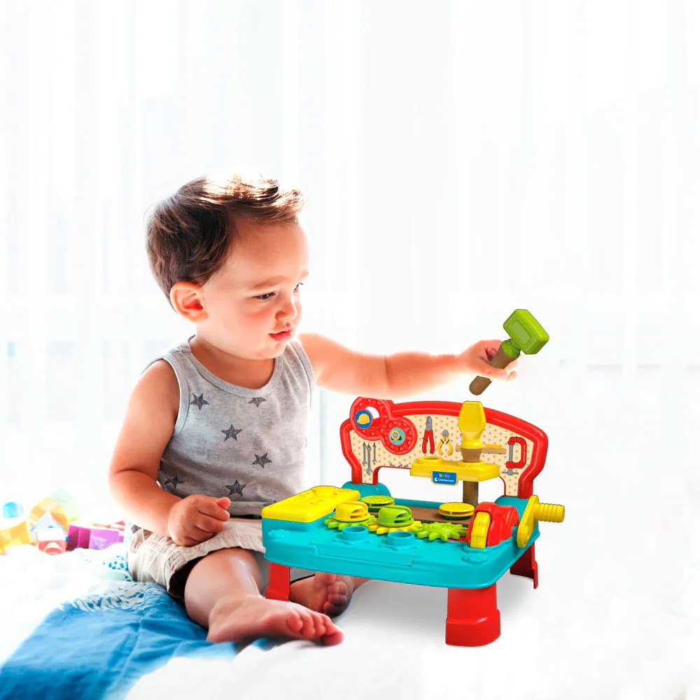Jucarie bebelusi Baby Clementoni Montessori Banc de lucru cu scule - poza 3
