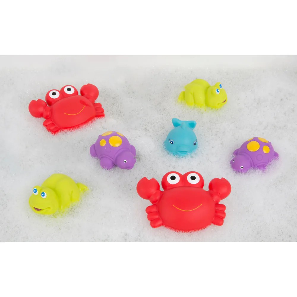 Jucarie bebelusi baietei set cu 7 animale pentru baie PlayGro - poza 2