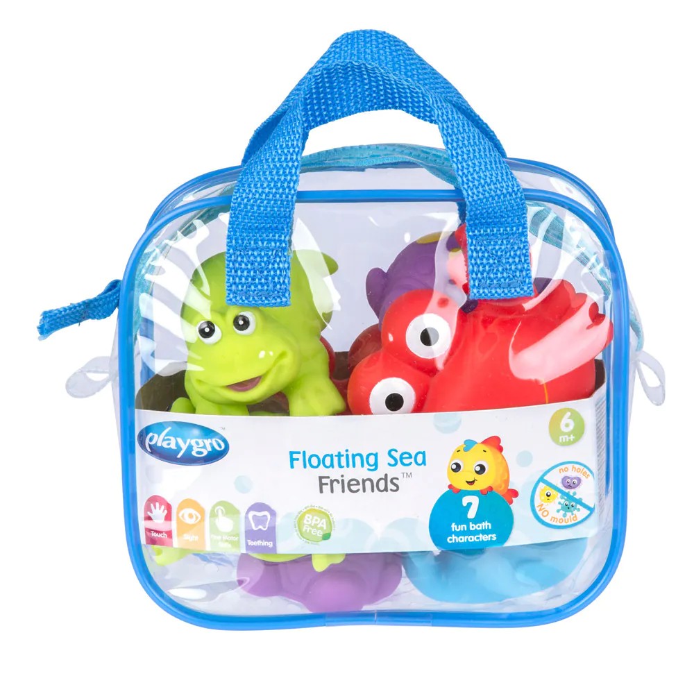 Jucarie bebelusi baietei set cu 7 animale pentru baie PlayGro - poza 3