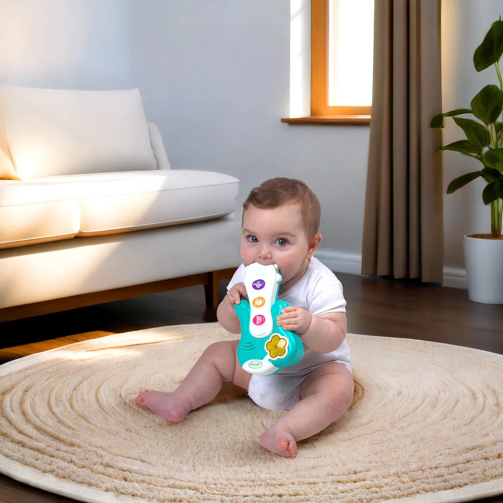 Jucarie bebelusi Chitara cu sunete si lumini Playgro Activity Little Strummer - poza 4