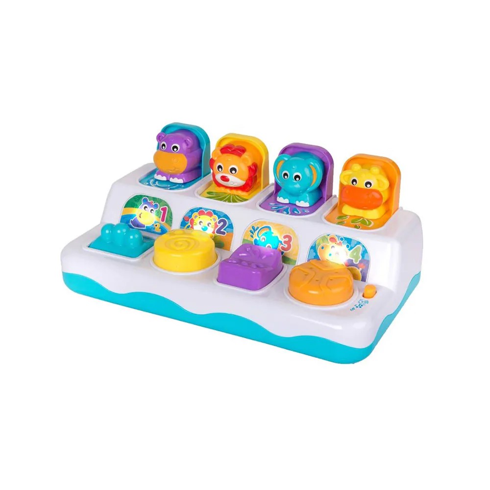 Jucarie bebelusi cu lumini si sunete PlayGro Pop Up Animals - poza 1