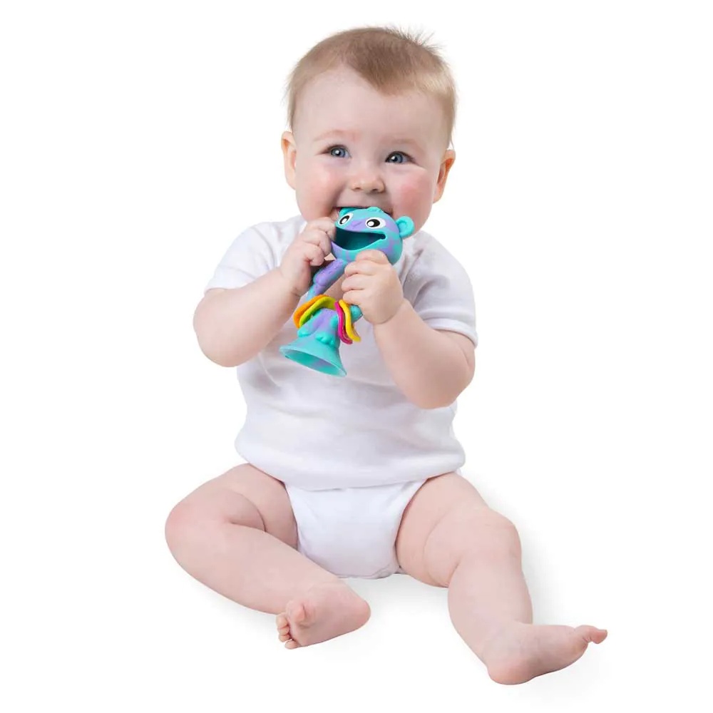 Jucarie bebelusi din silicon PlayGro Wobble Buddy Bear - poza 3