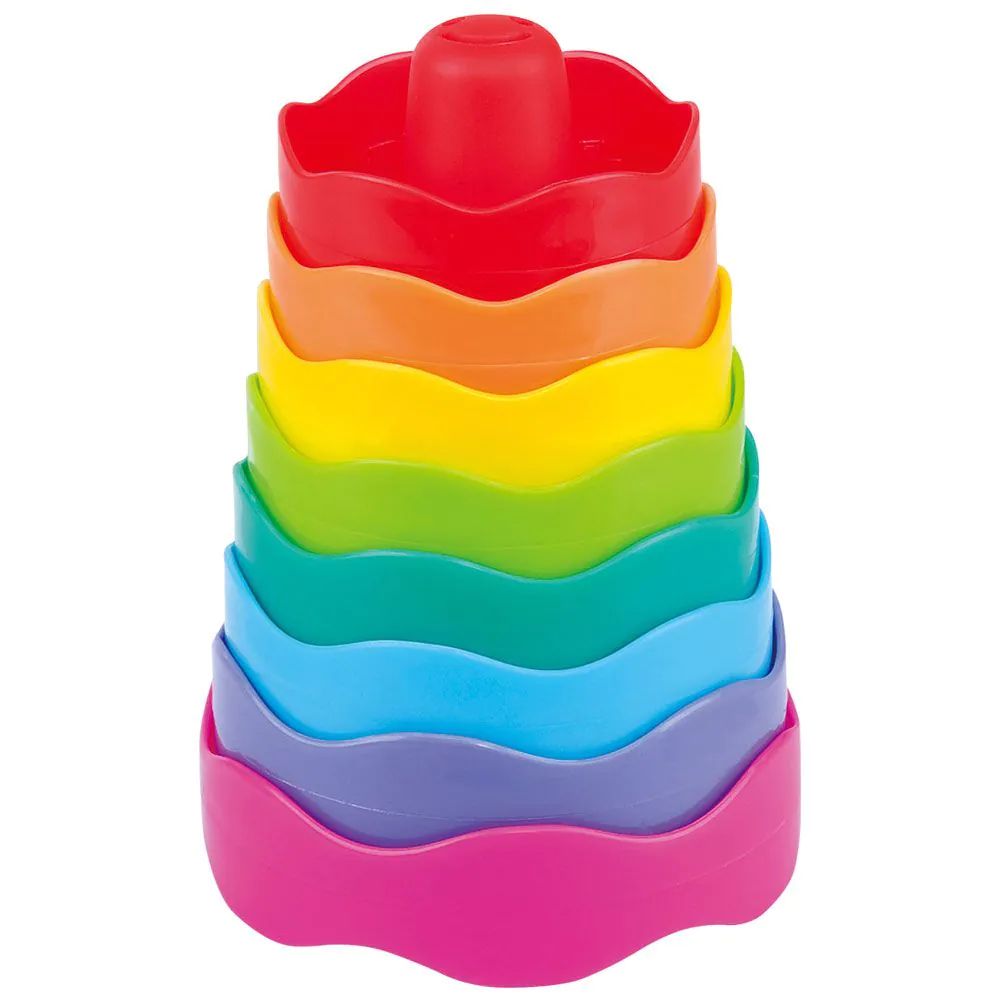 Jucarie bebelusi piramida cu 12 discuri colorate PlayGo - poza 1