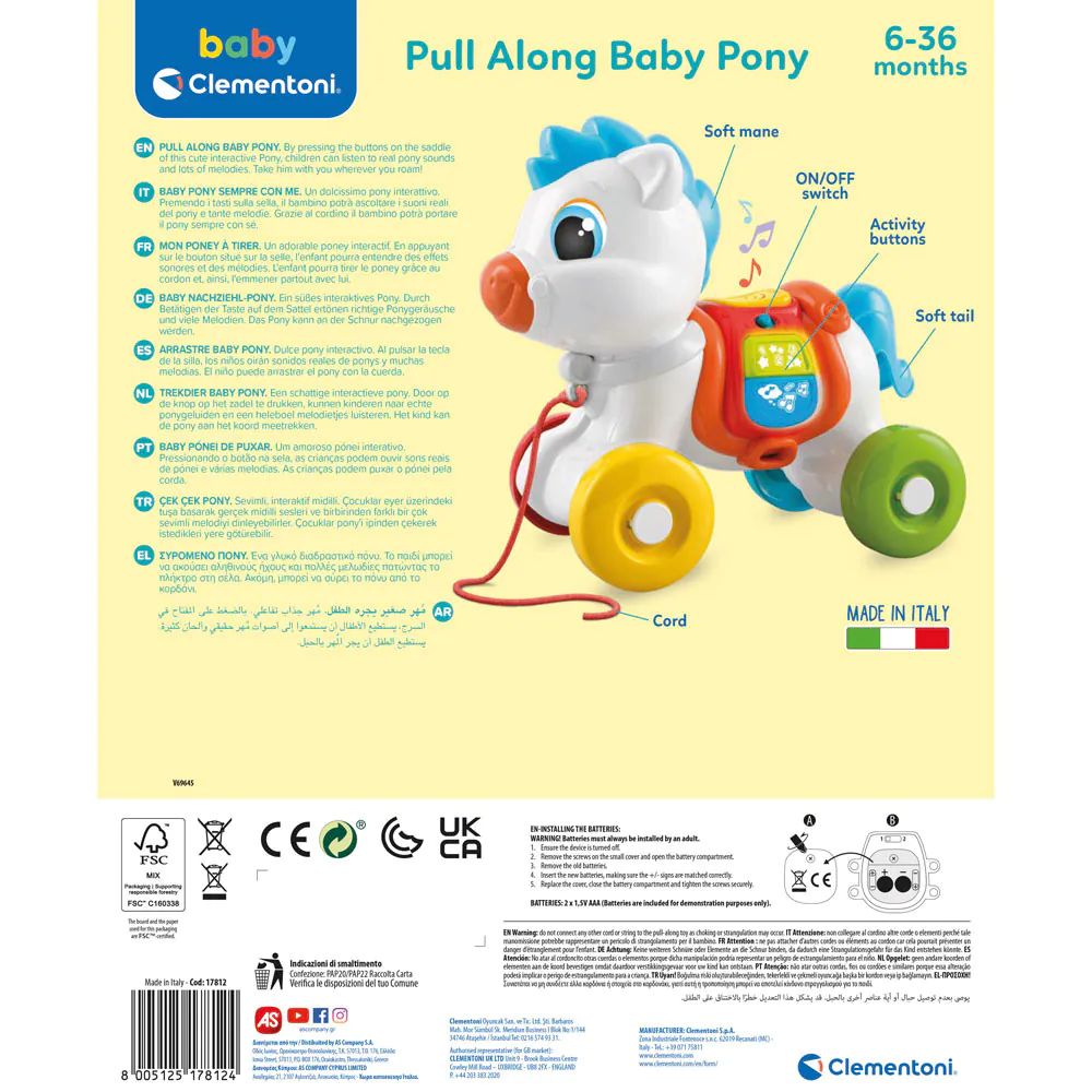 Jucarie bebelusi ponei muzical Clementoni Baby - poza 5