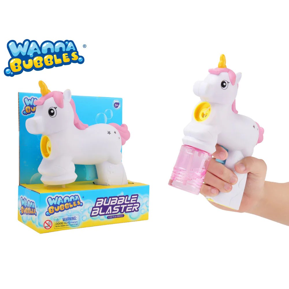 Jucarie Blaster Unicorn pentru baloane de sapun Wanna Bubbles - poza 2